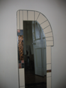 JULIE KELLEHER - Bow Mirror - porcelain, aluminium, wood, painted inlay - 100 x 30 cm - €1800