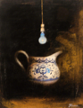 JANET MURRAN - Evening Light - acrylic/charcoal and photograph - 33 x 37 cm - €355