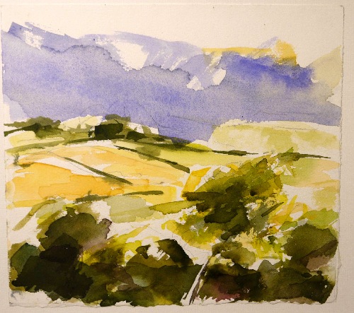 JUDY HAMILTON ~ Yonder - watercolour - 25 x 30 cm - €375