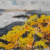 JULIA MITCHELL - Gorse at Ballyrisolde - oil on board - 23 x 30 cm -€250 - SOLD