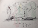 JULIE KELLEHER - Windfarm - pen on paper -€300