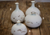 LUKE SISK - If the Walls could speak - porcelain vessels - 1 €425 - 2 €425 - 3 €400 - 4 €375