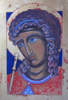 LYNDA MILLER - BAKER - Angel Gabriel- egg tempera on wood - 30 x 23 cm - €450