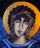 LYNDA MILLER - BAKER - Archangel Zadkiel - egg tempera on wood - 30 x 27 cm - €525