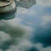 NADETTE CHARLET - Floating Anchors - Two Balloons - oil on board - 40 x 40 cm - €895