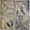 NIGEL HULEATT - JAMES - Four Tile panel- 30 x 30 cm - €190