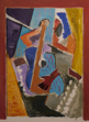 NIGEL JAMES ~ Guitar - mixed media on paper - 40 x 30 cm - €600