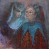 NONA PETTERSEN ~ A Word in your Ear - oil on gesso panel - 20 x 20 cm