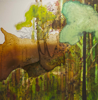 SARAH LONG - Gone and set, The Watchmen - oil and media on canvas - 90 x 90 cm - €695