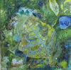 SARAH LONG - Let grief be a fallen leaf - oil and media on canvas - 40 x 40 cm - €395