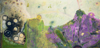 SARAH LONG - Pushing up Daisies - oil and media on canvas - 50 x 100 cm - €695