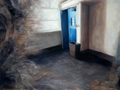 VAUNEY STRAHAN - In emergency break glass- oil on panel - 32 x 42 cm - €550