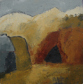 WENDY DISON ~ Sanctum 5 - oil & charcoal on board - 50.5 x 50.5 cm - €850