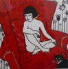 YOKO AKINO - Great Grandfather's Chair - linocut - unframed €260